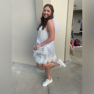 Sequin white bridal dress!